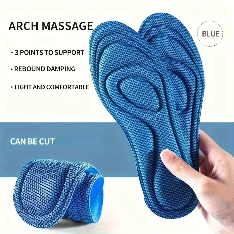 Insole Memory Foam - 4 pares de plantillas deportivas de