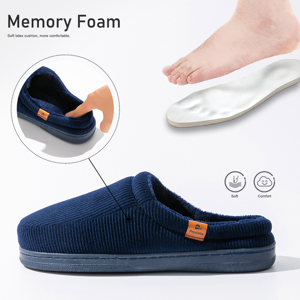 Pantuflas de invierno para hom - Insole Memory Foam reseña y precio