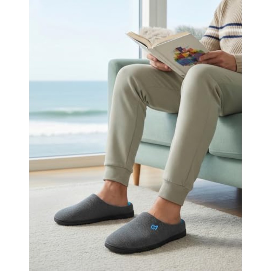 Pantuflas de dos tonos para ho - Insole Memory Foam reseña y precio