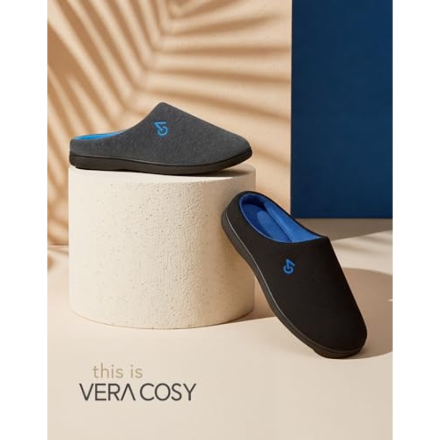Pantuflas de dos tonos para ho - Insole Memory Foam reseña y precio